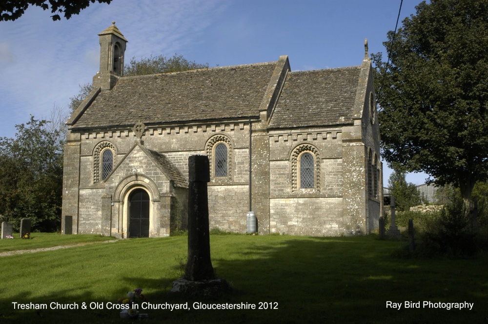 Tresham Church & Old Cross in Churchyard, Gloucestershire 2012