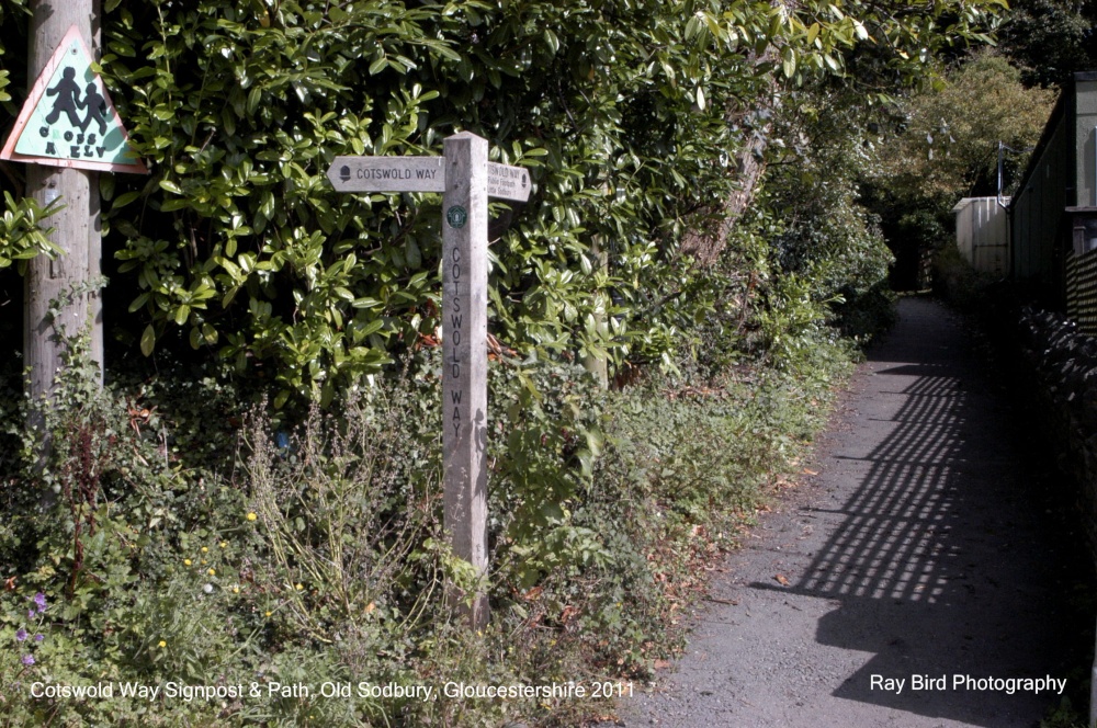 Cotswold Way Signpost & Path, Old Sodbury, Gloucestershire 2011