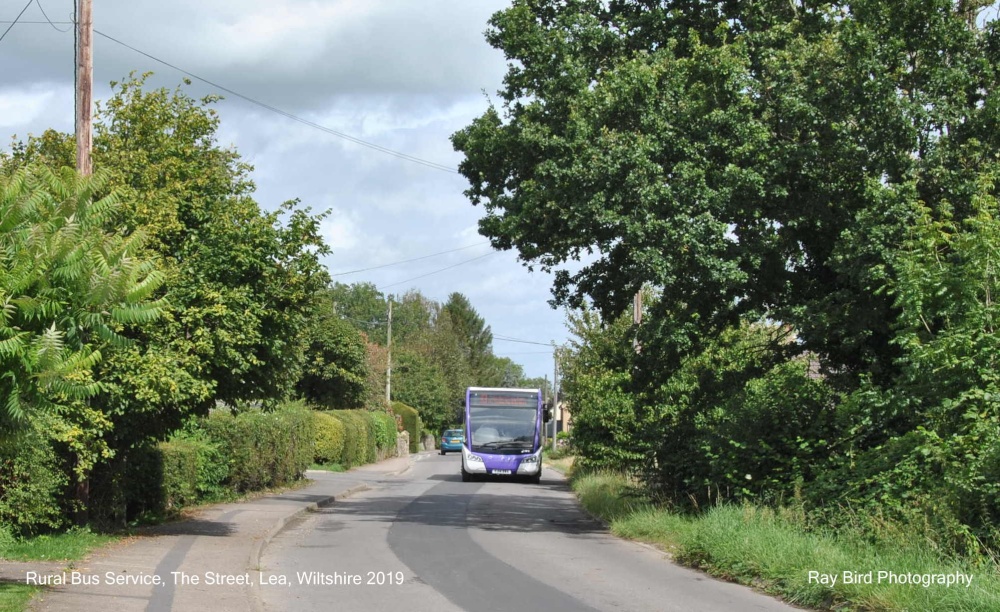 Rural Bus Service, The Street, Lea, Wiltshire 2019