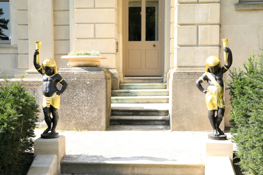 Statues at the door of the East Wing of Cliveden House