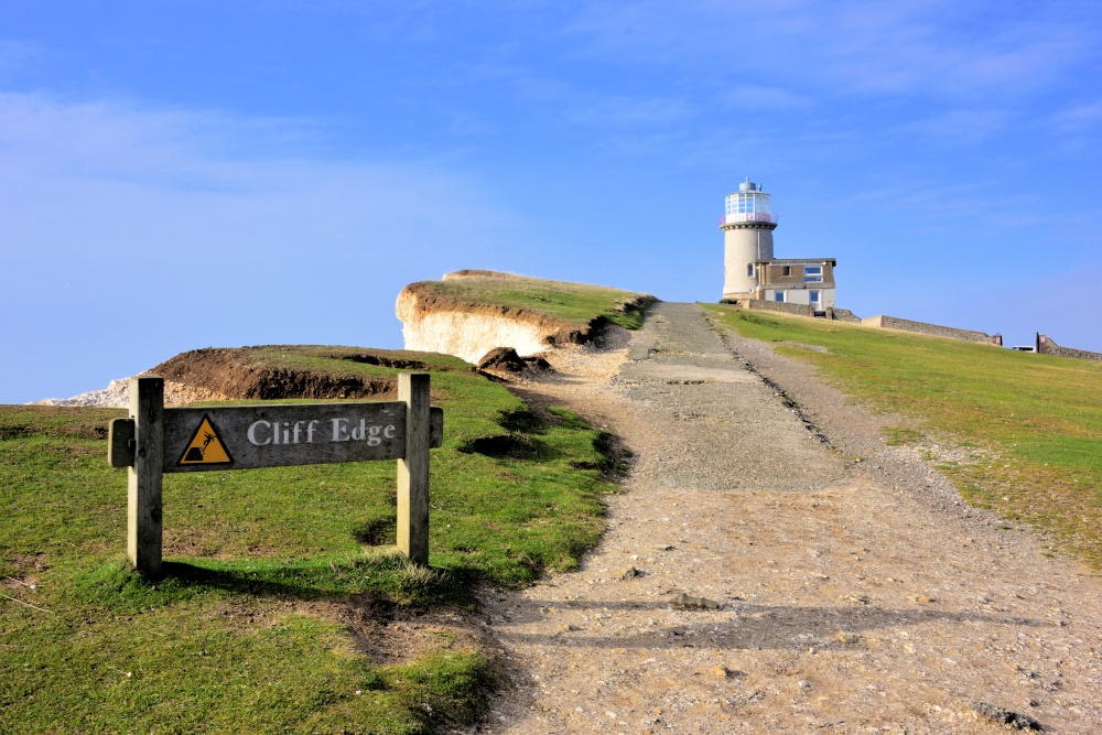 The Belle Tout Lighthouse on the Clifftop at Beachy Head in Sussex