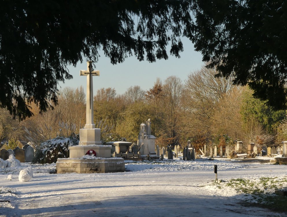 The Cross of Sacrifice in Ladywell Cemetery