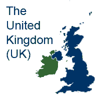 Map of The United Kingdom of Great Britain and Northern Ireland (UK)