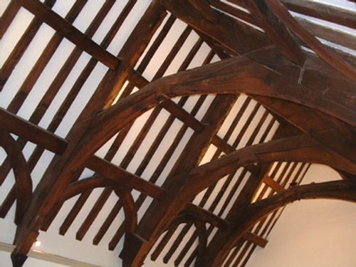 The 'Old Schoolroom' in Chew Magna still has the original 15th century beams