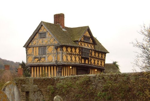 Stokesay Castle in Shropshire. The Gatehouse