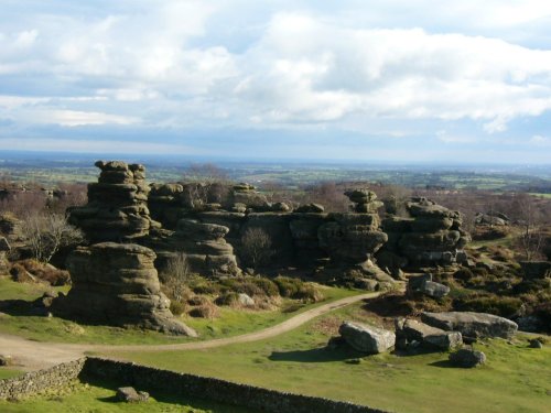 View over Brimham Rocks