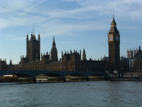 A view from the Thames in London.