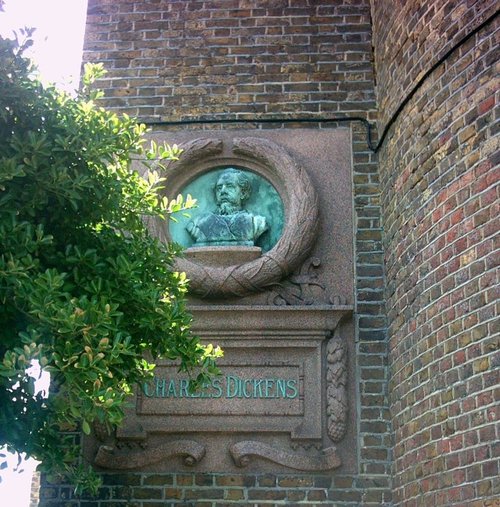 The Plaque on the side of Bleak house Broadstairs. 08/06/05