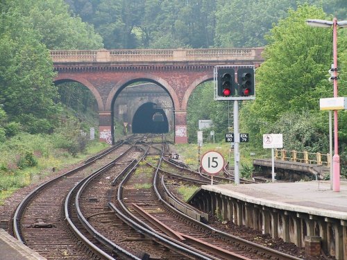 Hastings Rail station looking towards St Leonards, East Sussex