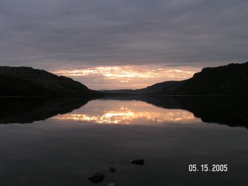 A beautiful scenic picture of Ullswater in May