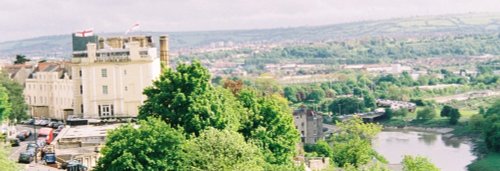 View of the city from the bridge