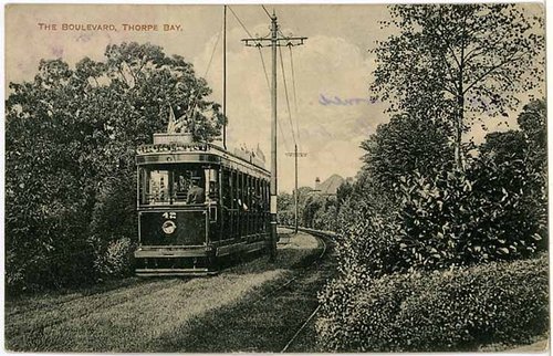 The Boulevard, Thorpe Bay, postcard mailed in 1929.