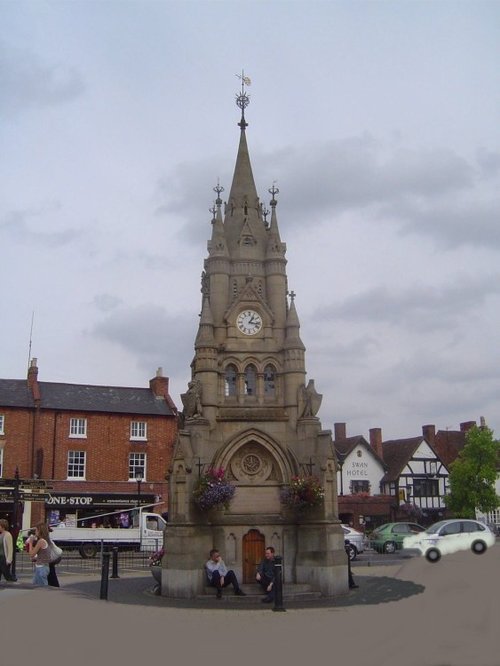 Statue in the square in Stratford on Avon