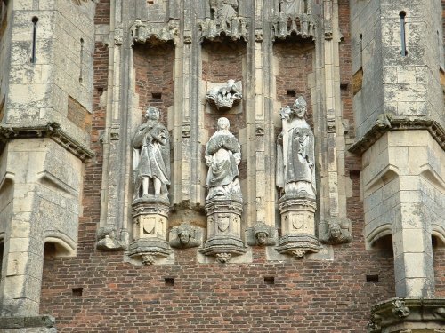 Thornton Abbey, Lincolnshire - Gatehouse front view detail