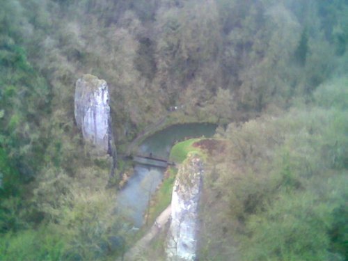 The picture is a shot of Ilam rock from pickering Tor. In Dovedale