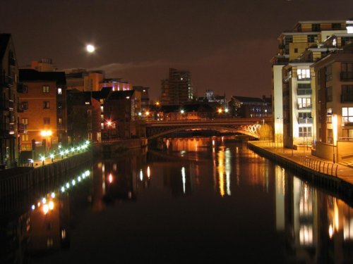 Leeds waterfront by night, 29-01-2005