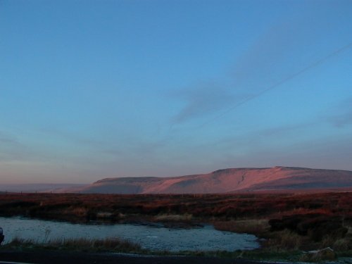 'The Edge' at sunset, Peak District, Derbyshire