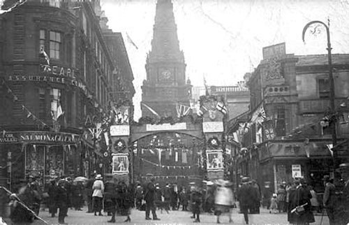 The Town Hall in Halifax, West Yorkshire. Was featured in the film 'Room at the top'.