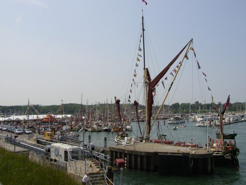 Looking west into Yarmouth harbour from Yarmouth castle