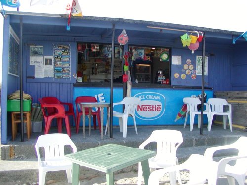 Tea Stall on the beach at Guernsey, Channel Islands