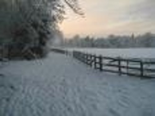 Croxteth Hall and Countrty Park after a rare flurry of snow, Liverpool, Merseyside