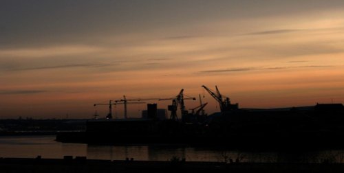 Dawn across the River Tyne.