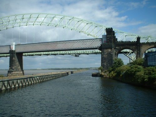 Approaching bridges on the Manchester ship canal