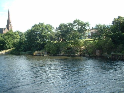 Old site of able's boat yard and parish church. Runcorn, Cheshire