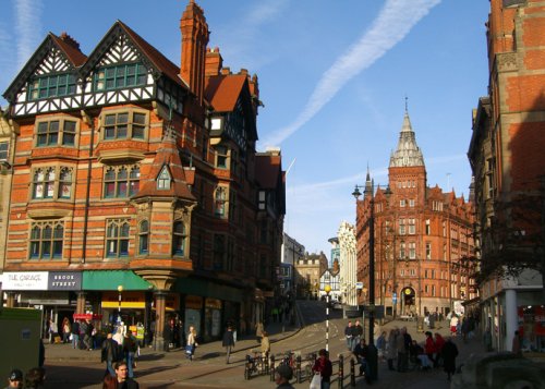 Queen St. from the square, Nottingham