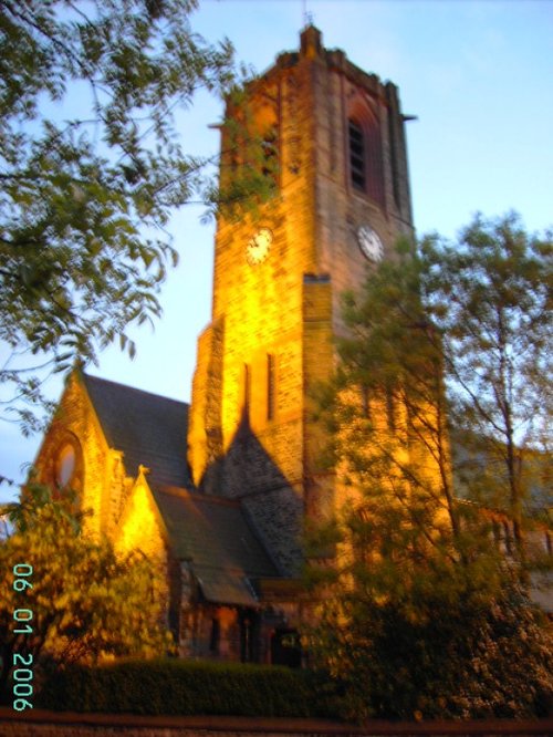 All Saints Church in the middle of Rainford, Merseyside