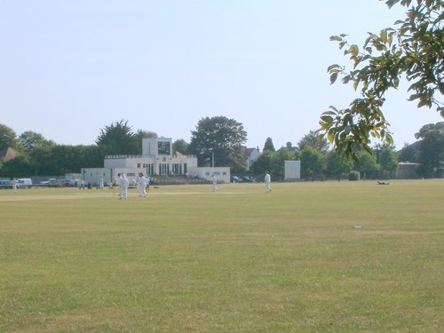 The Manor sports field in Broadwater, West Sussex. Where cricket & hockey is played