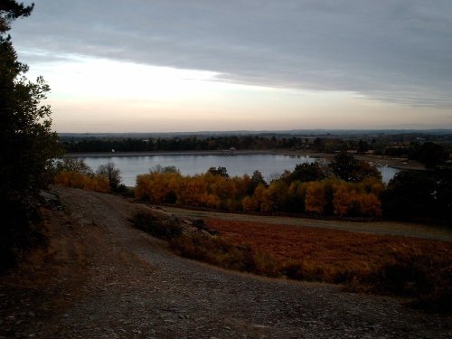 Looking down on Cropston water from Bradgate park