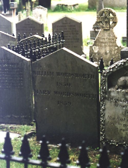 The Wordsworth Family graves in Sy Oswald's churchyard, Grasmere.