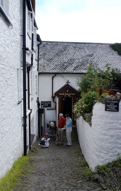 Up-Along street, Clovelly, Devon. July 2006