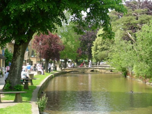 River in Bourton-on-the-Water, Gloucestershire.  - June 2006