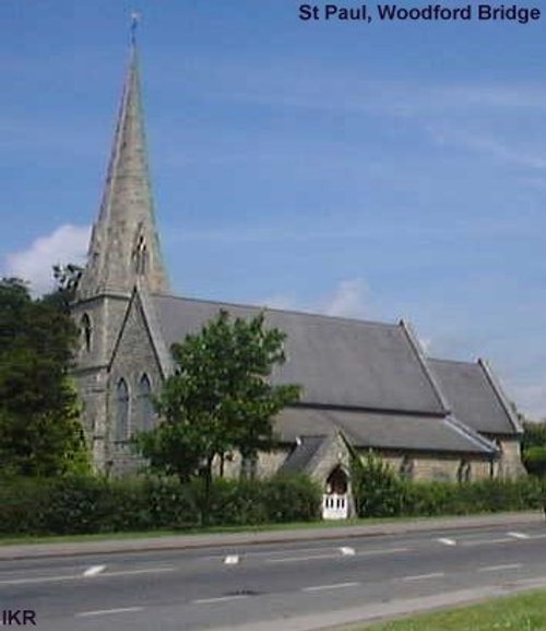 St Pauls Church seen from Manor Road Woodford Bridge