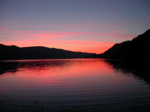 Sunset over Loch Duich from ault a chruinn.( Taken from car park at Kintail Crafts)