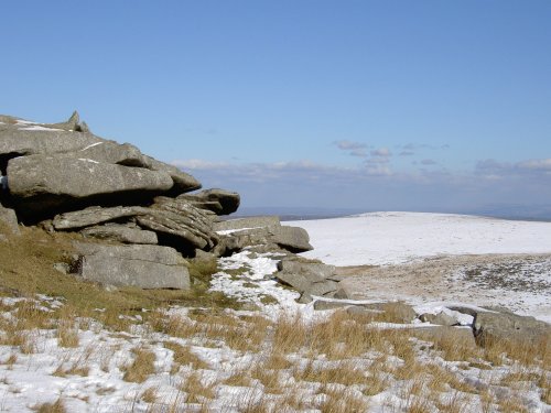 Snow on Roughtor, Bodmin Moor, Cornwall