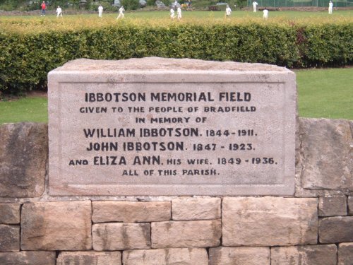 Memorial Stone, playing fields Low Bradfield, South Yorkshire.