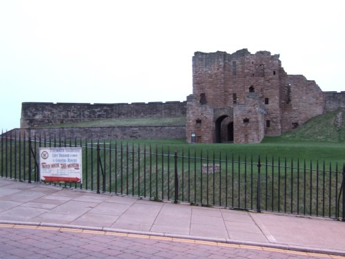 Tynemouth priory on a cold January evening