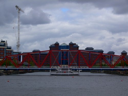 Revolving Bridge At Salford Quays, Salford, Greater Manchester.