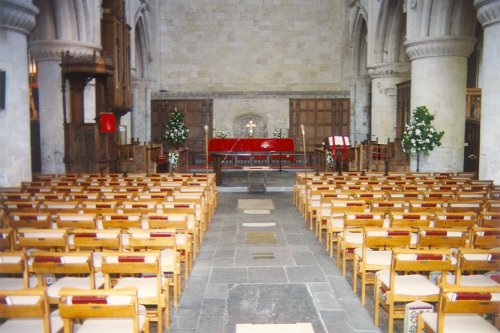 Inside Malmesbury Abbey, Malmesbury, Wiltshire.