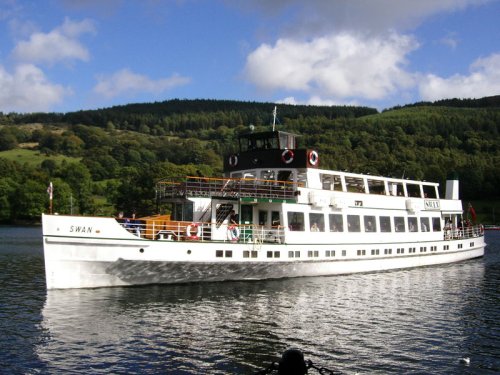 The Swan Steamer on Lake Windermere.