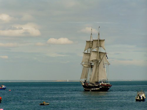 Out from Swanage harbour, Dorset