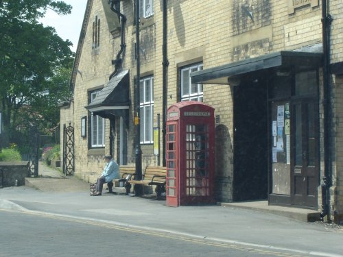 Bench and phone booth, Hornsea, East Yorkshire