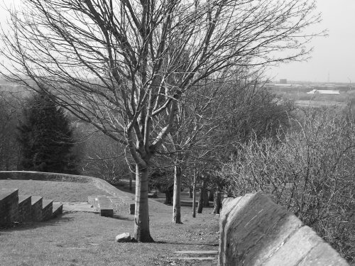 Lancaster priory, looking down