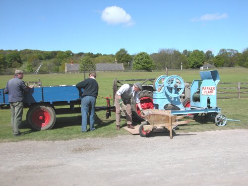 Danger.... Men at Work! Road repair at Beamish Open Air Museum, Conty Durham. Taken May 2007