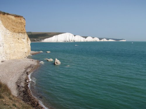 Seven Sisters on a sunny October afternoon. East Sussex