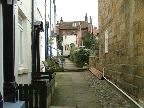 street scene at Robin hoods bay