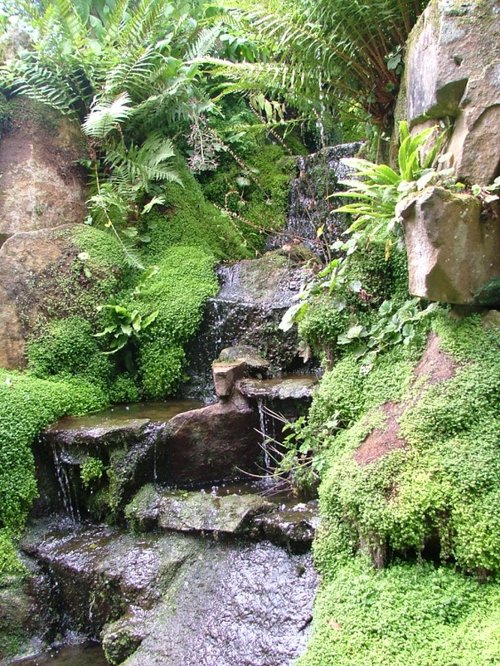 A water fall in Newby Hall Gardens